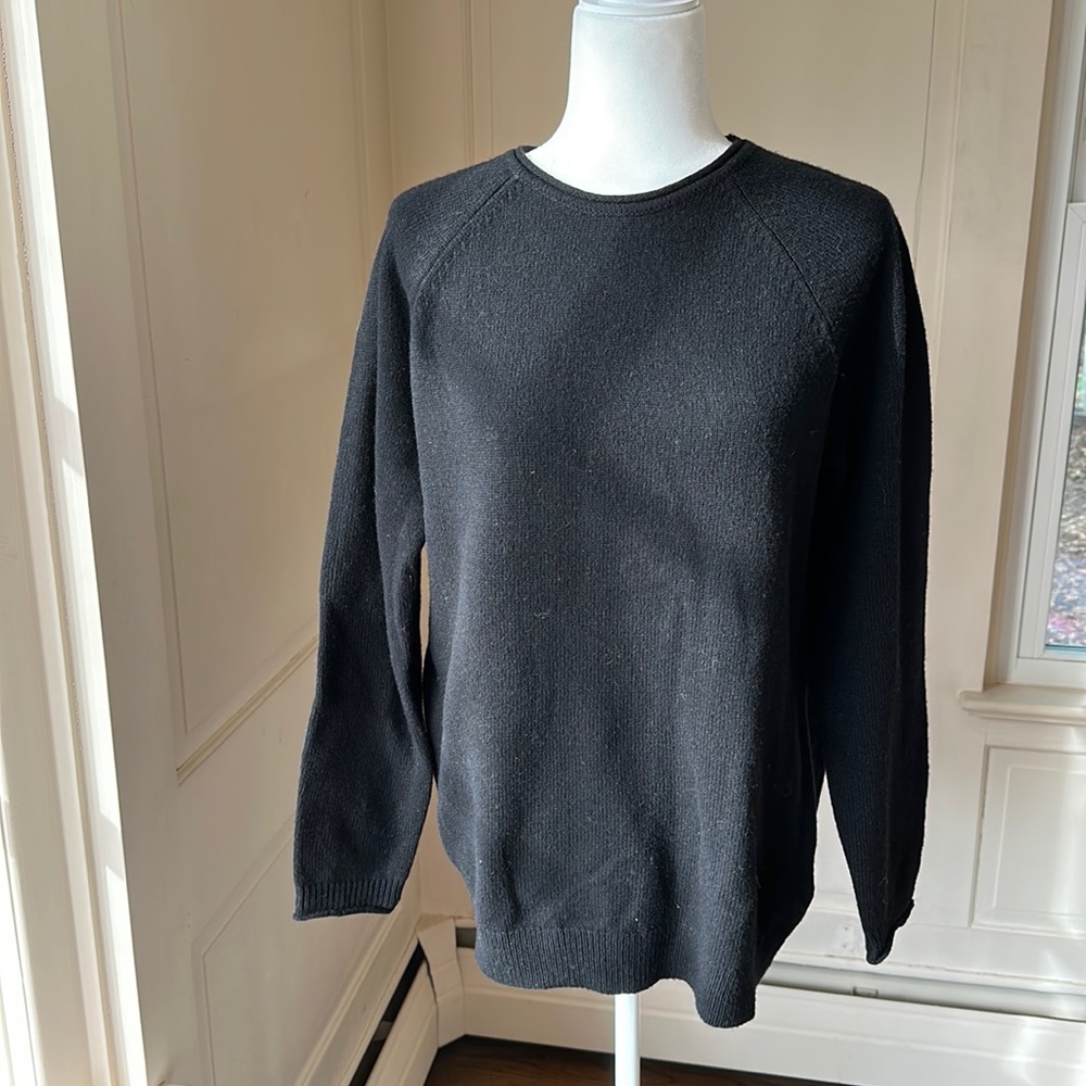 Heyton Black Lambswool Blend Sweater